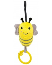 Вибрираща бебешка играчка BabyJem - Пчела, жълта, 15 х 8 cm -1