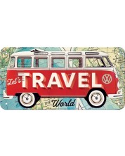 Висяща табелка Nostalgic Art VW - Let's Travel The World -1