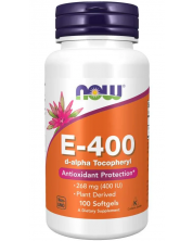 Vitamin E-400 D-Alpha, 100 капсули, Now