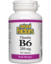Vitamin B6 + Vitamin C, 90 таблетки, Natural Factors