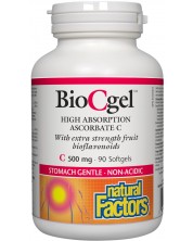 Vitamin C BioCgel, 500 mg, 90 капсули, Natural Factors -1