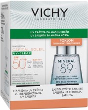 Vichy CS & Minéral 89 Комплект - Слънцезащитен флуид UV-Clear и Гел-бустер, SPF 50, 40 + 30 ml (Лимитирано) -1