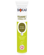 Vitamine C + Acerola 500, 20 ефервесцентни таблетки, Biofar