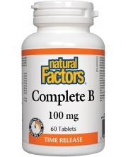 Vitamin B Complete, 100 mg, 60 таблетки, Natural Factors