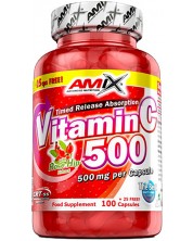 Vitamin C with Rose Hips, 500 mg, 125 капсули, Amix