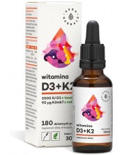 Витамин D3 + K2, 30 ml, Aura Herbals