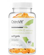 Vitamin E Natural Tocopherols Complex, 90 капсули, OstroVit -1