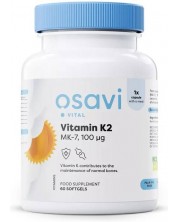 Vitamin K2, 100 mcg, 60 гел капсули, Osavi -1