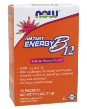 Vitamin B-12 Instant Energy, 75 пакета, Now -1
