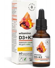 Витамин D3 + K2 + Oмега-3, 30 ml, Aura Herbals -1