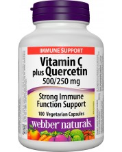 Vitamin C + Quercetin, 100 капсули, Webber Naturals -1