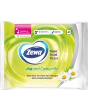 Влажна тоалетна хартия Zewa - Natural Camomile, 42 броя -1