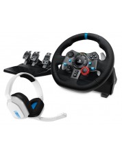 Волан с педали и слушалки Logitech - G29 Driving Force, Astro A10, PS5/PS4 -1