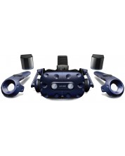 VR очила HTC - VIVE Pro Eye Full Kit, черни/сини