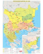 Второ българско царство (1185-1396) - стенна карта -1