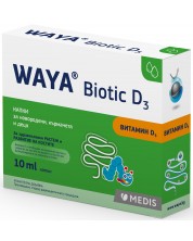 Waya Biotic D3 Капки за бебета и деца, 10 ml, Medis -1