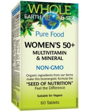 Whole Earth & Sea Women's 50+ Multivitamin & Mineral, 60 таблетки, Natural Factors
