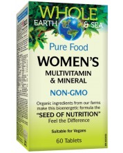 Whole Earth & Sea Women's Multivitamin & Mineral, 60 таблетки, Natural Factors -1