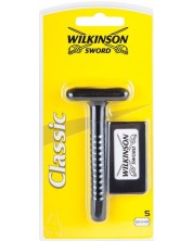 Wilkinson Sword Classic Система за бръснене Double Edge, с 5 резервни пластини