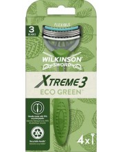 Wilkinson Sword Xtreme3 Мъжка самобръсначка Eco Green, 4 броя