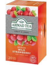 Wild Strawberry Плодов чай, 20 пакетчета, Ahmad Tea -1