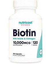 Women Biotin, 120 капсули, Nutricost
