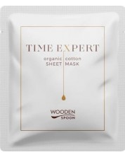 Wooden Spoon Маска за лице Time Expert, органичен памук, 1 брой -1