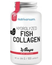 WShape Hydrolyzed Fish Collagen, 100 капсули, Nutriversum -1