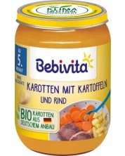 Ястие Bebivita - Картофи, моркови и телешко, 190 g
