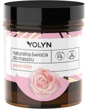 Yolyn Натурална масажна свещ, роза, 120 ml -1