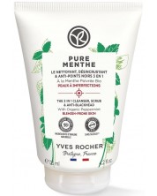 Yves Rocher Pure Menthe Почистващ гел 3 в 1, 125 ml