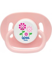 Залъгалка Wee Baby - Opaque Oval, 18+ месеца, розова -1