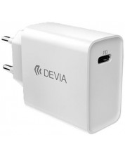 Зарядно устройство Devia - PD, USB-C, 18W, бяло -1