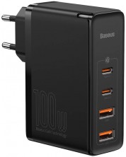 Зарядно устройство Baseus - CCGAN2P-L01, USB-A/C, 100W, черно