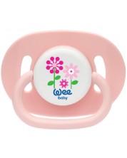 Залъгалка Wee Baby - Opaque Oval, 0-6 месеца, розова