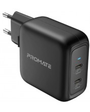Зарядно устройство ProMate - GaNPort-90PD, USB-C, 90W, черно