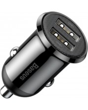 Зарядно за кола Baseus - Grain Pro Car Charger, USB-A, 4.8A, черно