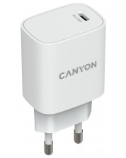 Зарядно устройство Canyon - H-20-02, USB-C, 20W, бяло -1