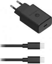 Зарядно устройство Motorola - TurboPower, USB-C, 27W, черно