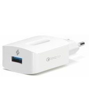Зарядно устройство ttec - SpeedCharger QC 3.0, USB-A, 18W, бяло