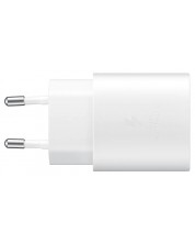 Зарядно устройство Samsung - Super Fast Travel, USB-C, 25W, бяло -1