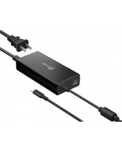 Зарядно устройство j5create - JUP2290C, USB-A/USB-C, 100W, черно -1