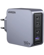 Зарядно устройство Ugreen - X763 Nexode Pro, USB-A/C, 160W, сиво
