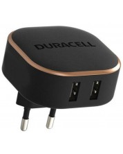 Зарядно устройство Duracell - DRACUSB16-EU, USB-A, 24W, черно -1