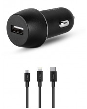 Зарядно за кола ttec - SmartCharger Trio, USB-A, 10.5W, черно