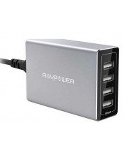 Зарядна станция RavPower - RP-PC030, USB-A, 40W, сива -1
