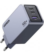 Зарядно устройство Ugreen - X757 Nexode Pro, USB-A/C, 100W, сиво -1