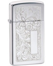 Запалка Zippo Slim - Venetian Polished Chrome -1