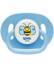 Залъгалка Wee Baby - Opaque Oval, 18+ месеца, синя