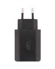 Зарядно устройство TnB - 2080160020, USB-A, черно